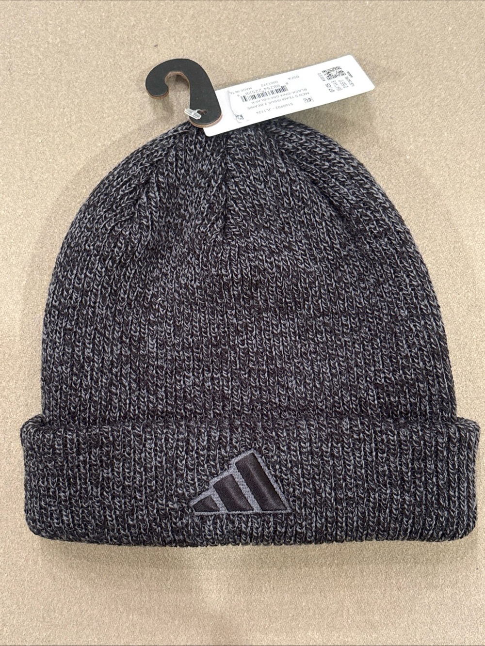 NEW NWT Adidas Mens Team Issue 2 Beanie Hat Winter Cap Onyx Grey Black Marled